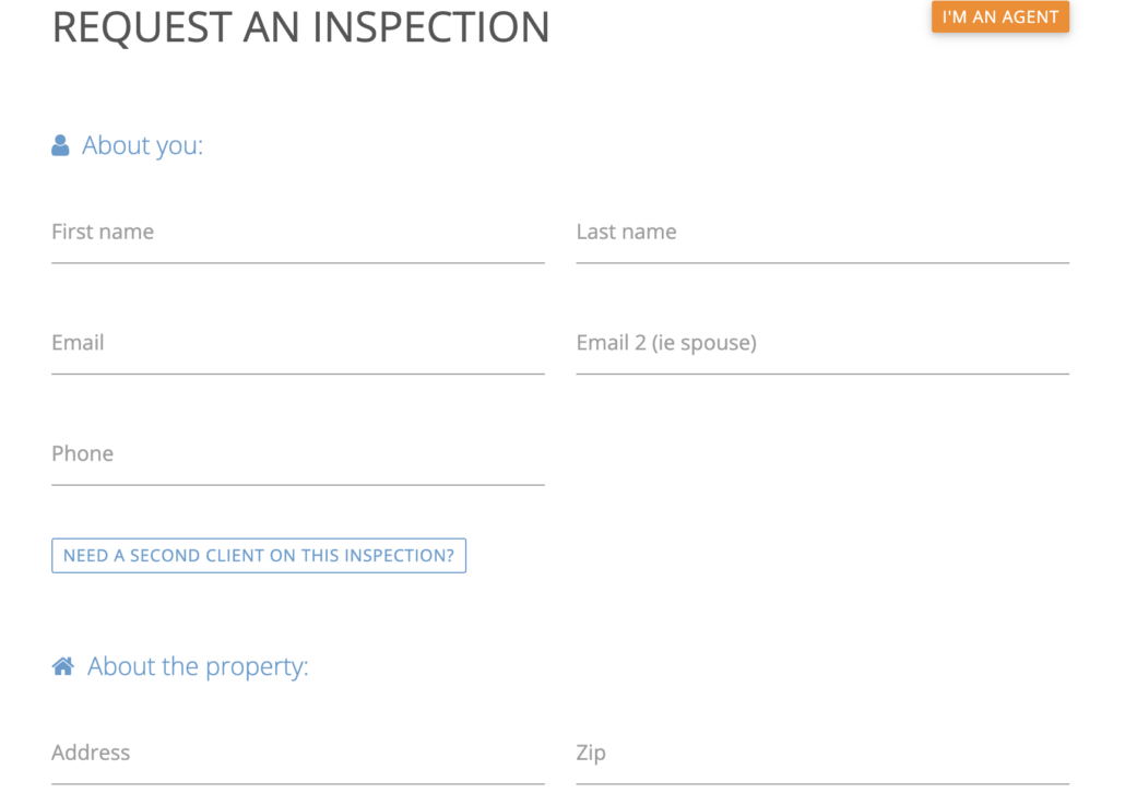 request an inspection